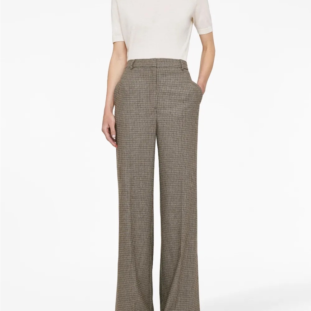 Anine Bing Brown Checkered Women's Trousers